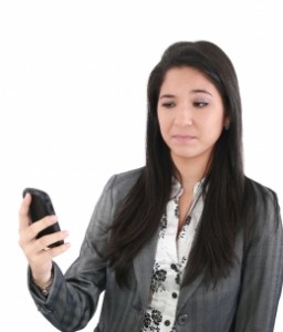 Lady with cell phone