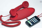 MM01 Moshi Moshi Retro Handset with weighted base - Red
