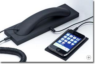 MM02 Moshi Moshi Curve Handset and Weighted Base - Soft Touch Black